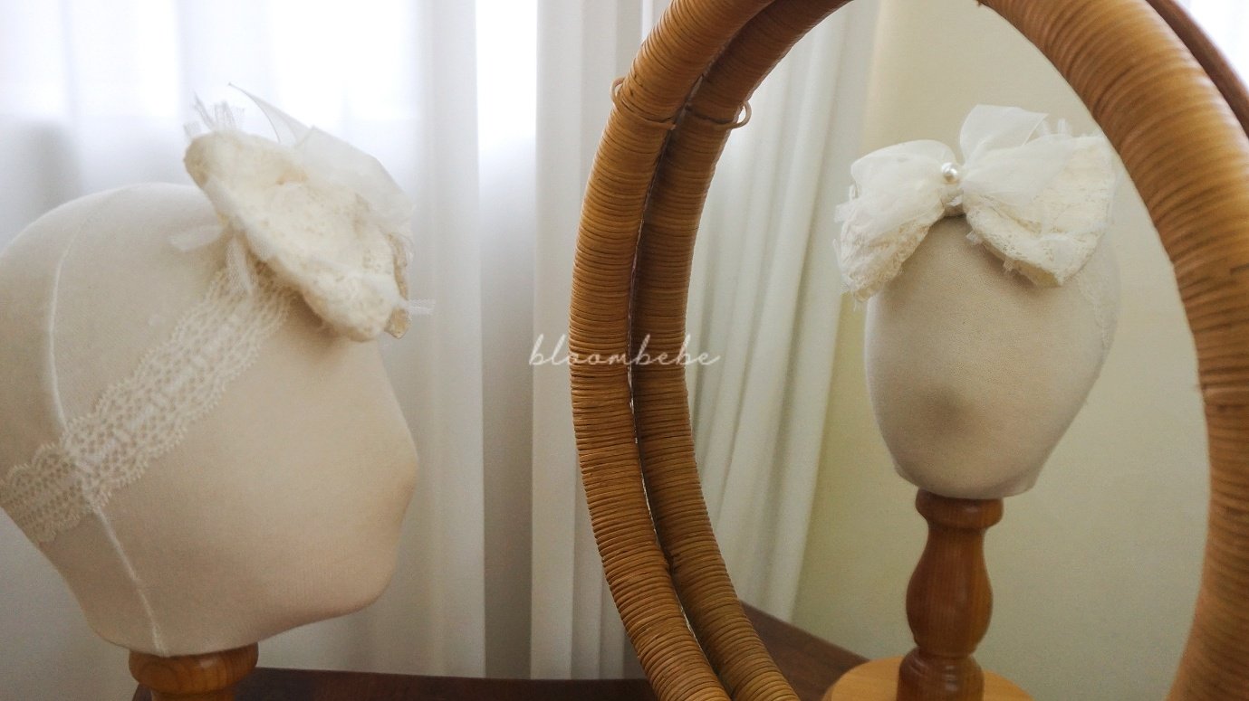 BL2302 ♡Organza Ribbon Hairband 超立體蝴蝶結頭帶 - FLO | FLOWERKKOCH