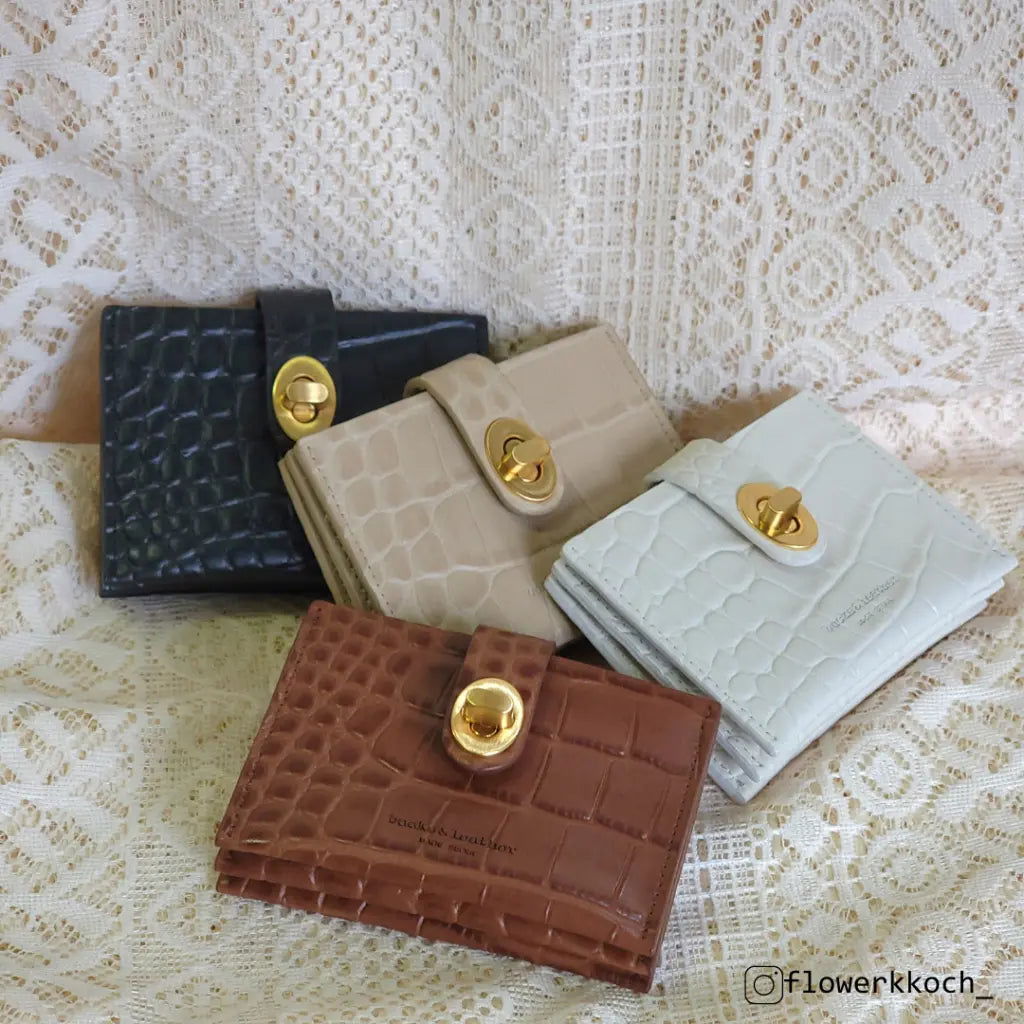 韓國真皮 | B&L Buckle Card Holder - FLO | FLOWERKKOCH