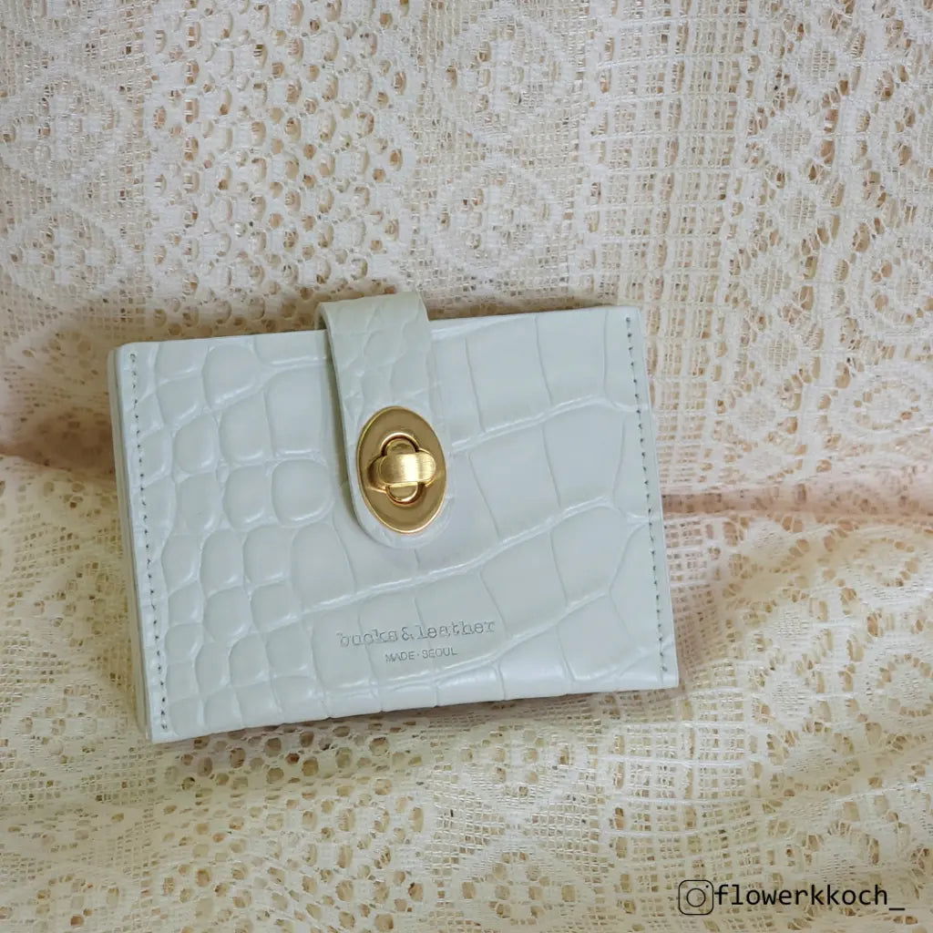 韓國真皮 | B&L Buckle Card Holder - FLO | FLOWERKKOCH