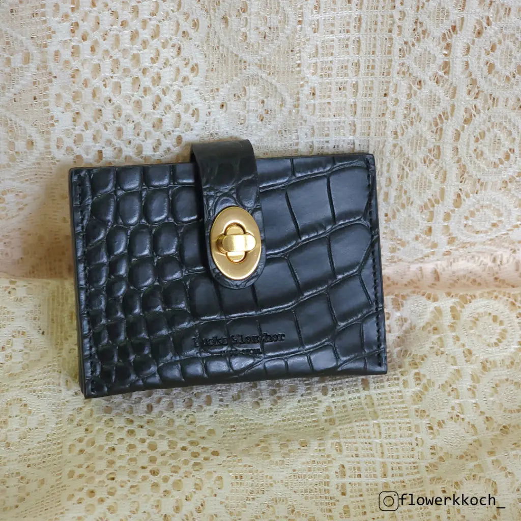 韓國真皮 | B&L Buckle Card Holder - FLO | FLOWERKKOCH