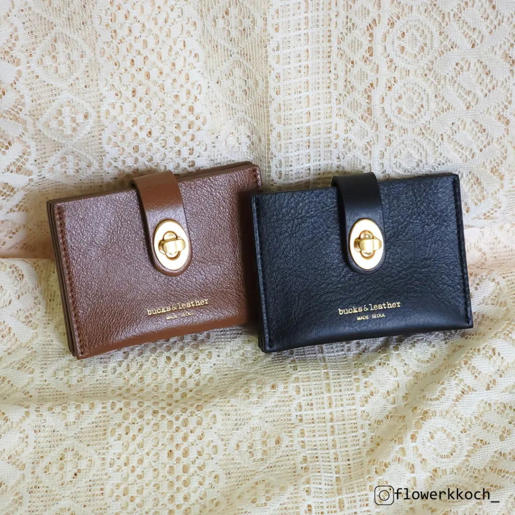 韓國真皮 | B&L Buckle Card Holder - FLO | FLOWERKKOCH