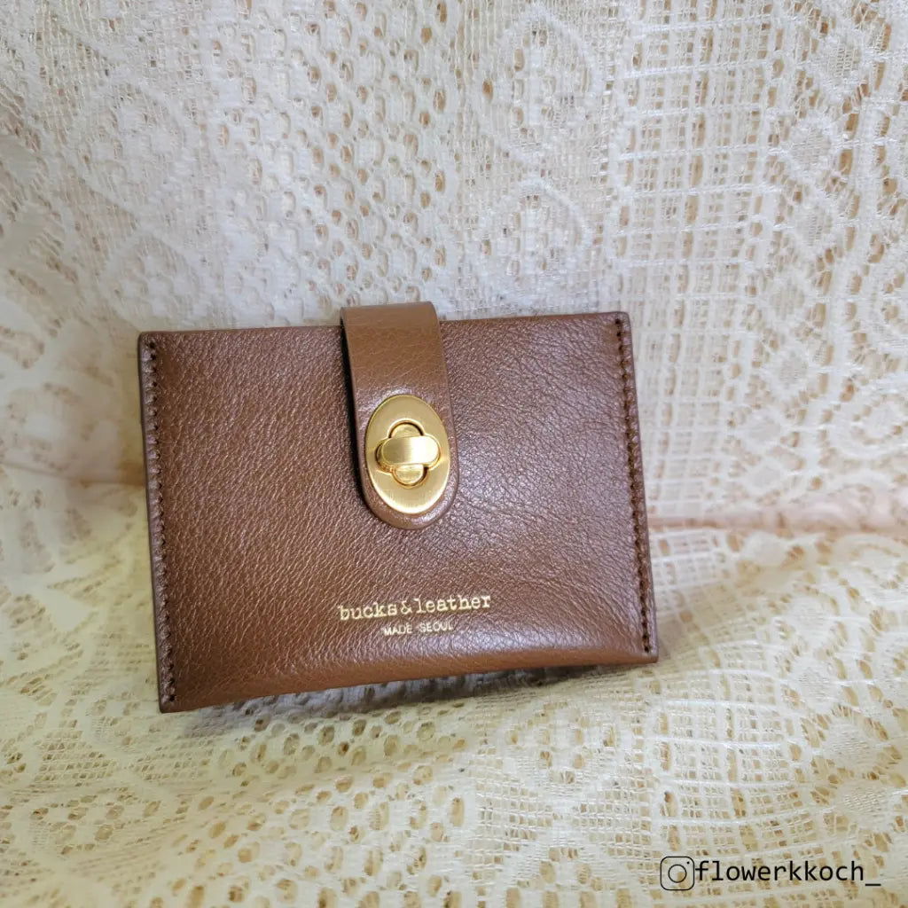 韓國真皮 | B&L Buckle Card Holder - FLO | FLOWERKKOCH