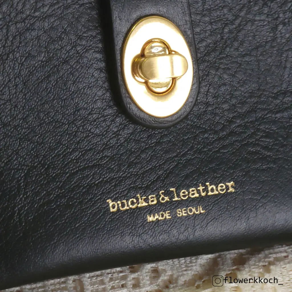 韓國真皮 | B&L Buckle Card Holder - FLO | FLOWERKKOCH