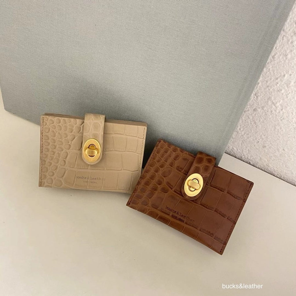 韓國真皮 | B&L Buckle Card Holder - FLO | FLOWERKKOCH