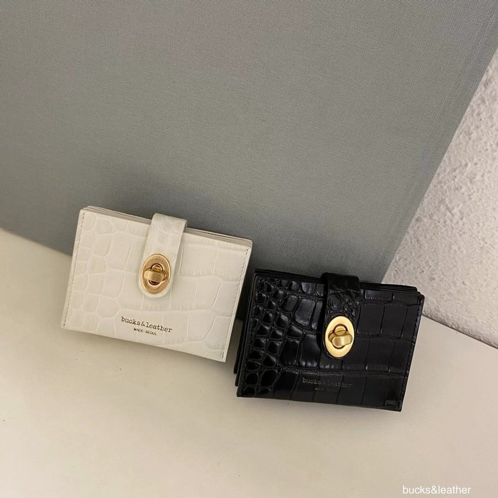 韓國真皮 | B&L Buckle Card Holder - FLO | FLOWERKKOCH