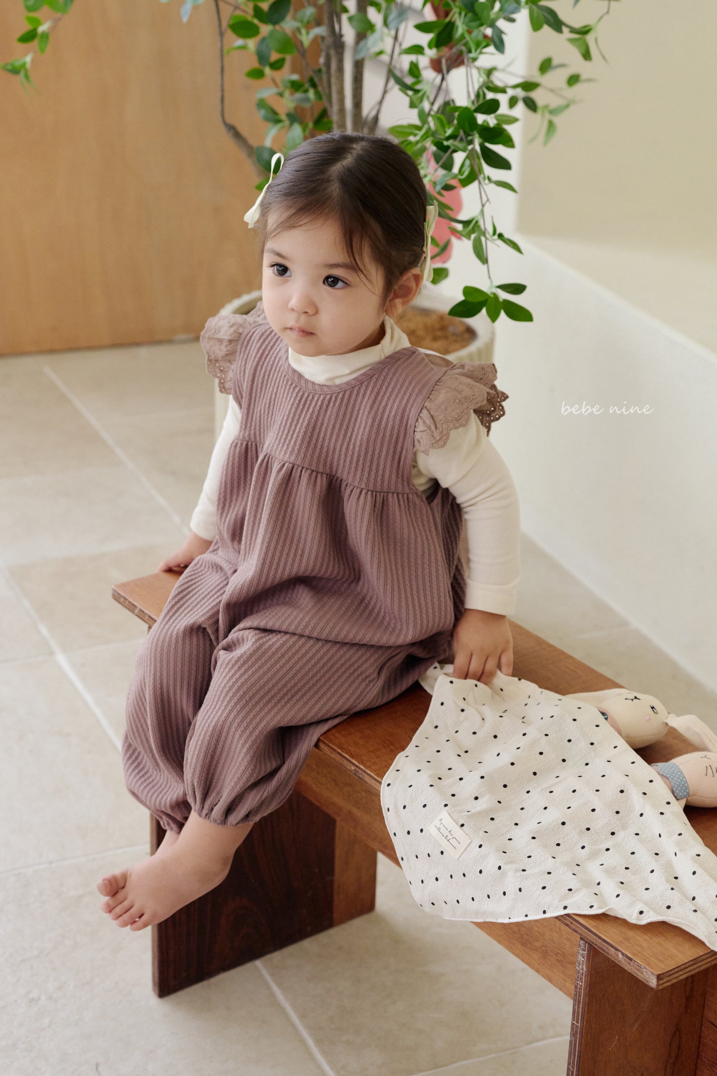 韓國童裝 25秋| BN25301 NINE ANGEL RIBBON SUIT