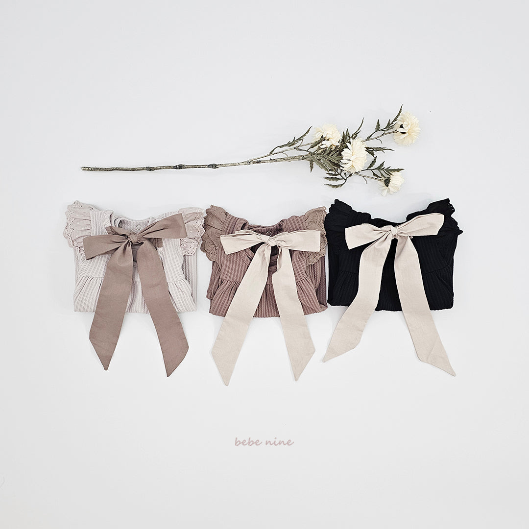 韓國童裝 25秋| BN25301 NINE ANGEL RIBBON SUIT