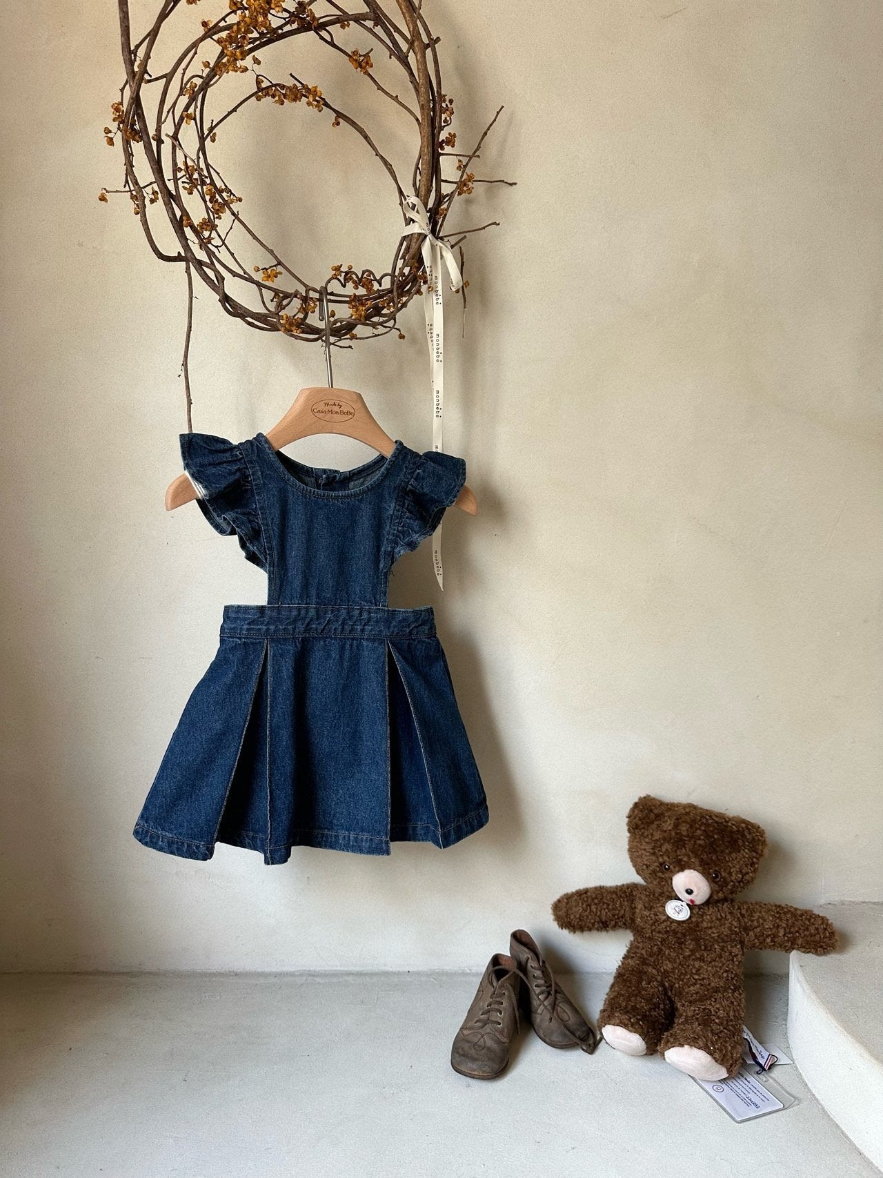 ✿ Fafa's Picks | 24 Fall Miya denim dress with Amelia Blouse 原價: $540 #折實價 $429 - FLO | FLOWERKKOCH