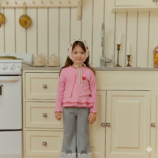 韓國童裝 26春 | SE38 鬆緊蕾絲褲 (90~130cm)