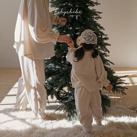 現貨▷ 韓國童裝 秋冬| Hibyebebe LACE COMFY SET (110) - FLO | FLOWERKKOCH