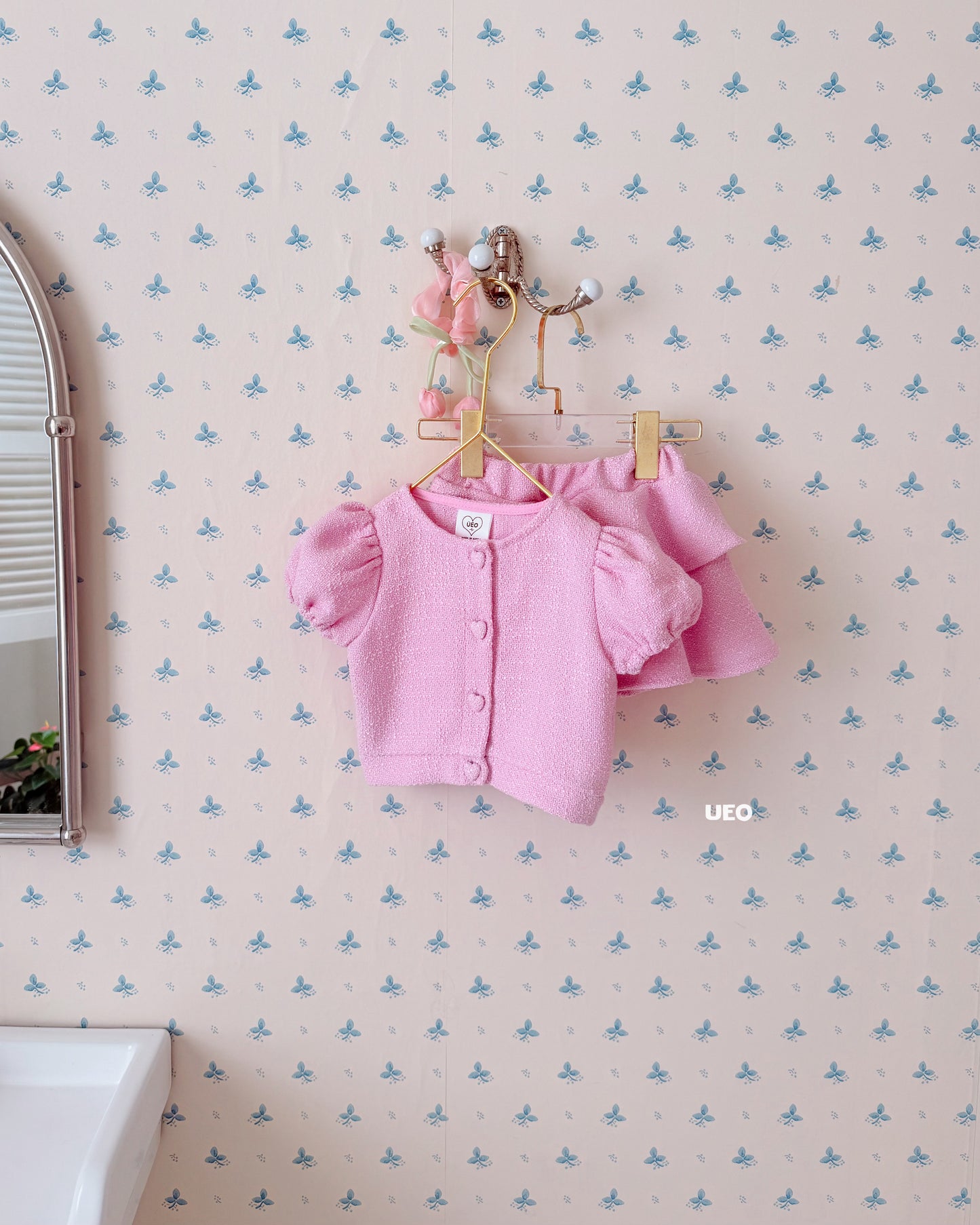 韓國童裝 26春 | UE07 Cotton Candy Heart Cardigan (90-125cm)