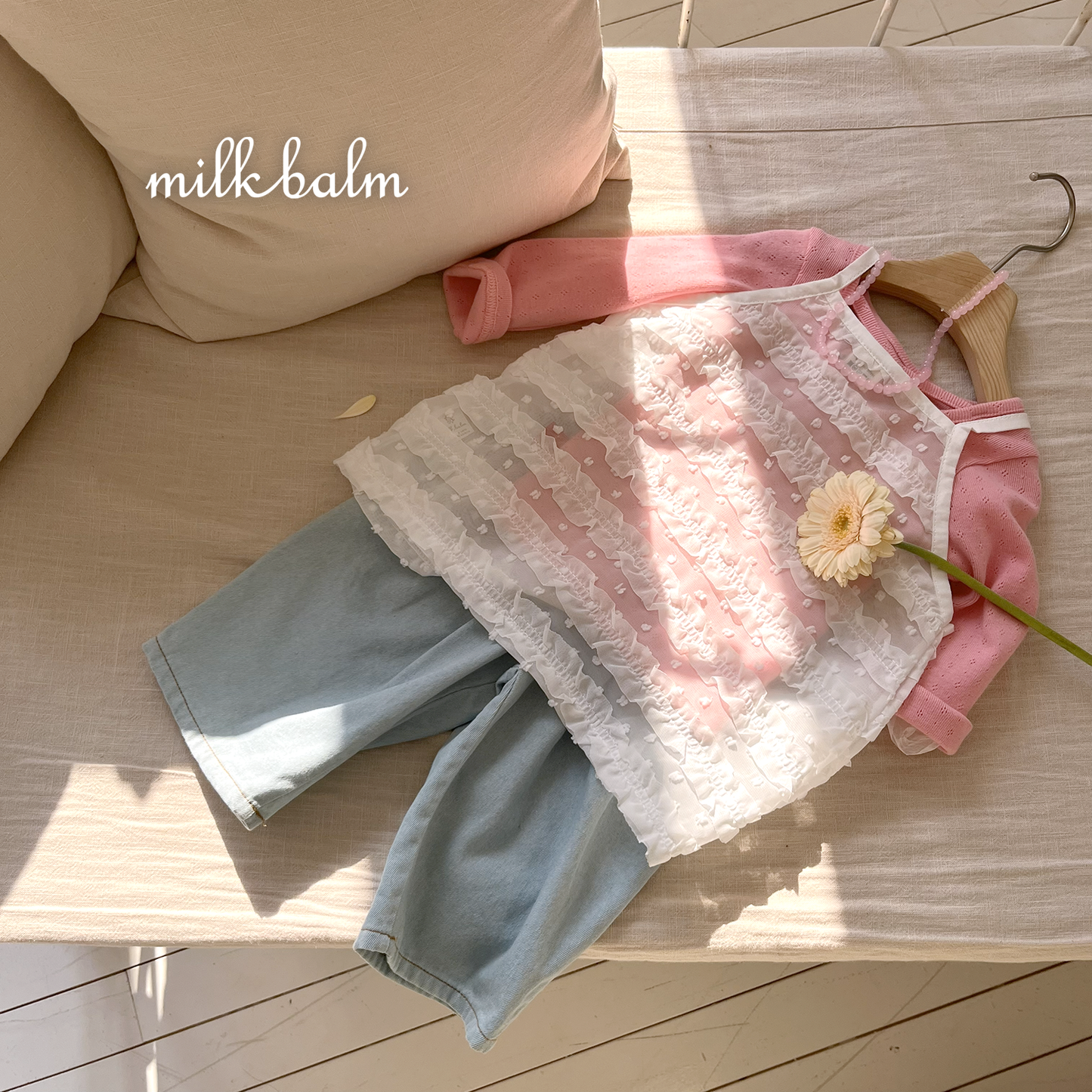 韓國童裝 26SS| MK20 Frill Sleeveless OPS (75-125cm)