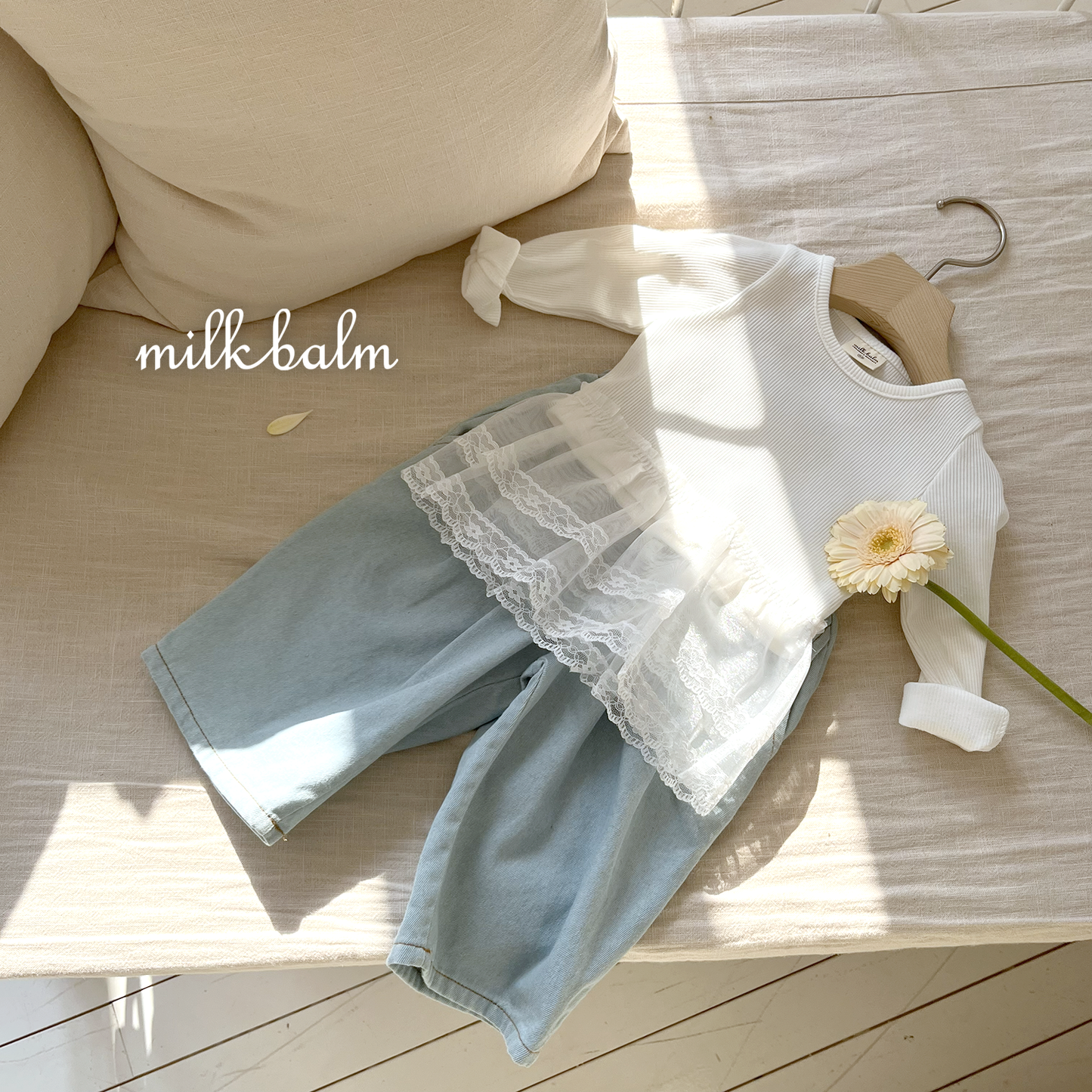 韓國童裝 26SS| MK17 Lace T-Shirt (75-125cm)