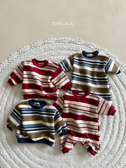韓國童裝 25秋冬 | LA25421 Stripe Baby Suit