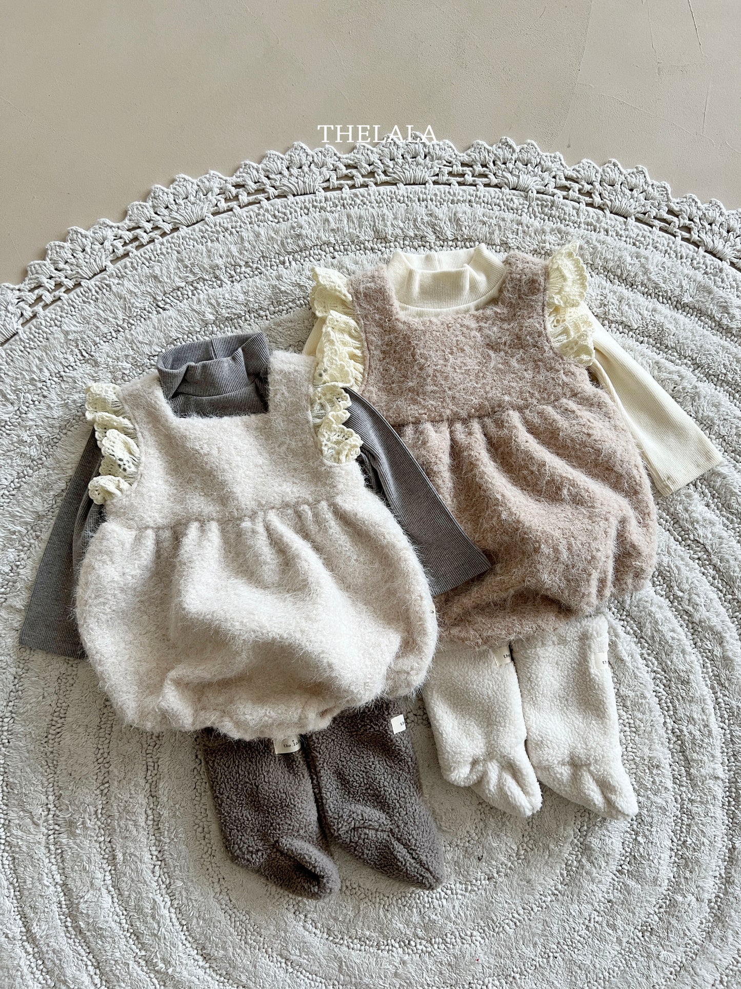 韓國童裝 25秋冬 | LA25419 Boucle Baby Suit