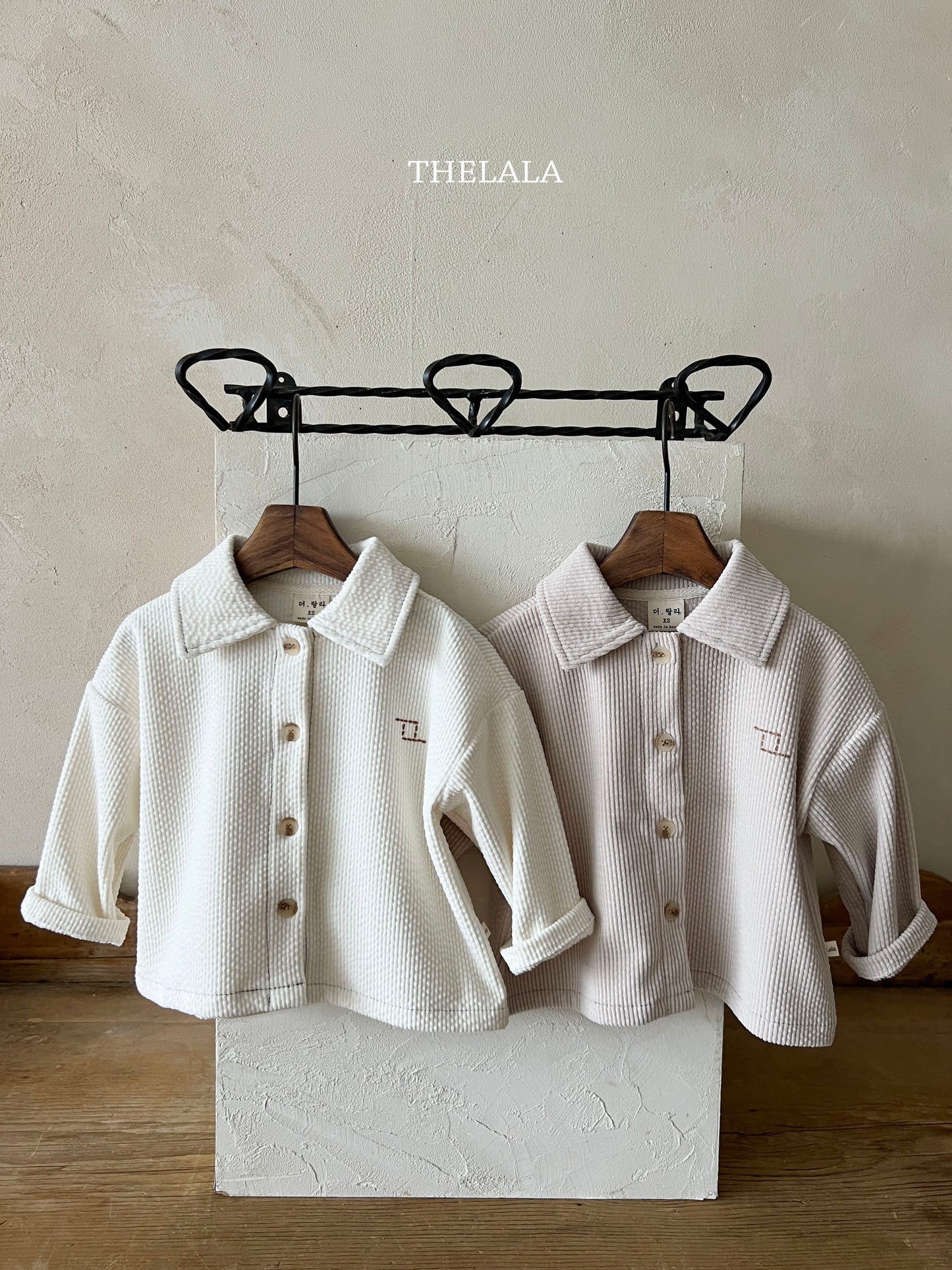 韓國童裝 25秋 | LA25347 Collar Top and Bottom Set (Baby and Kids)