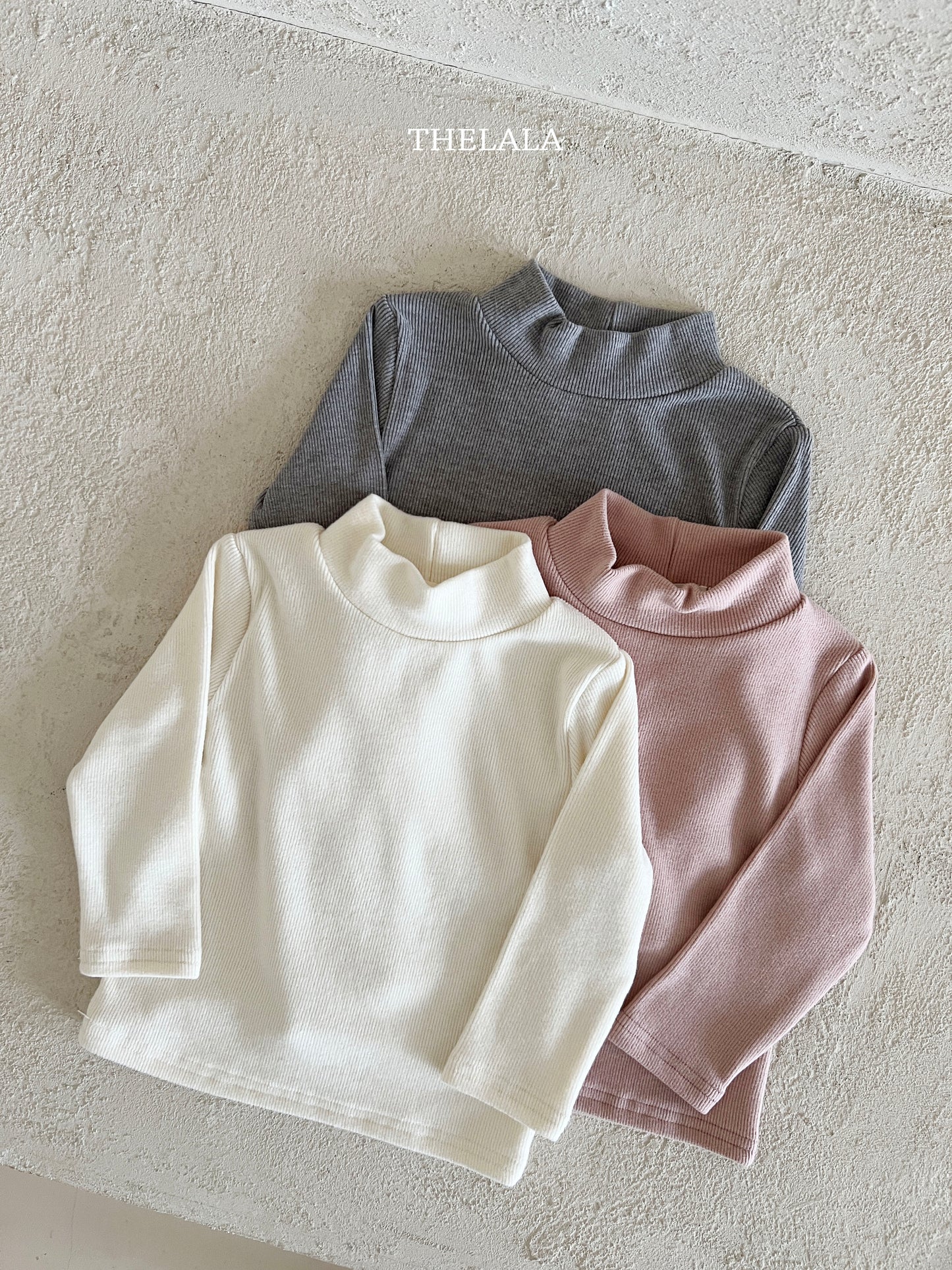 韓國童裝 25秋冬 | LA254555 Mock Neck Tee (Baby & Kids)