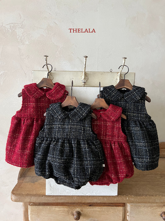 韓國童裝 25秋冬 | LA25411 Tweed Baby Suit