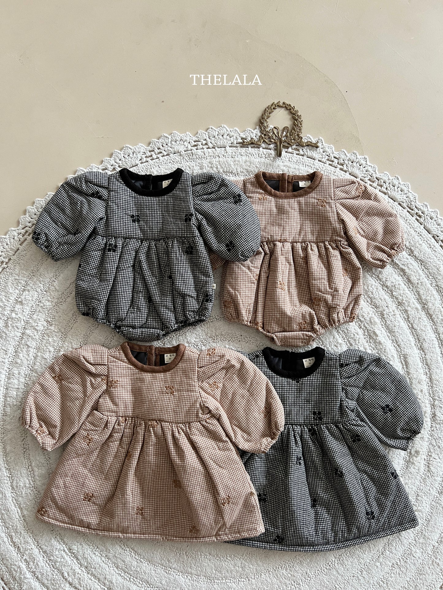 韓國童裝 25秋冬 | LA25417 Embroidery Baby Suit