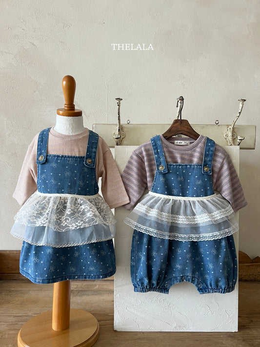 韓國童裝 25秋 | LA25357 Lace Apron (Baby and Kids)