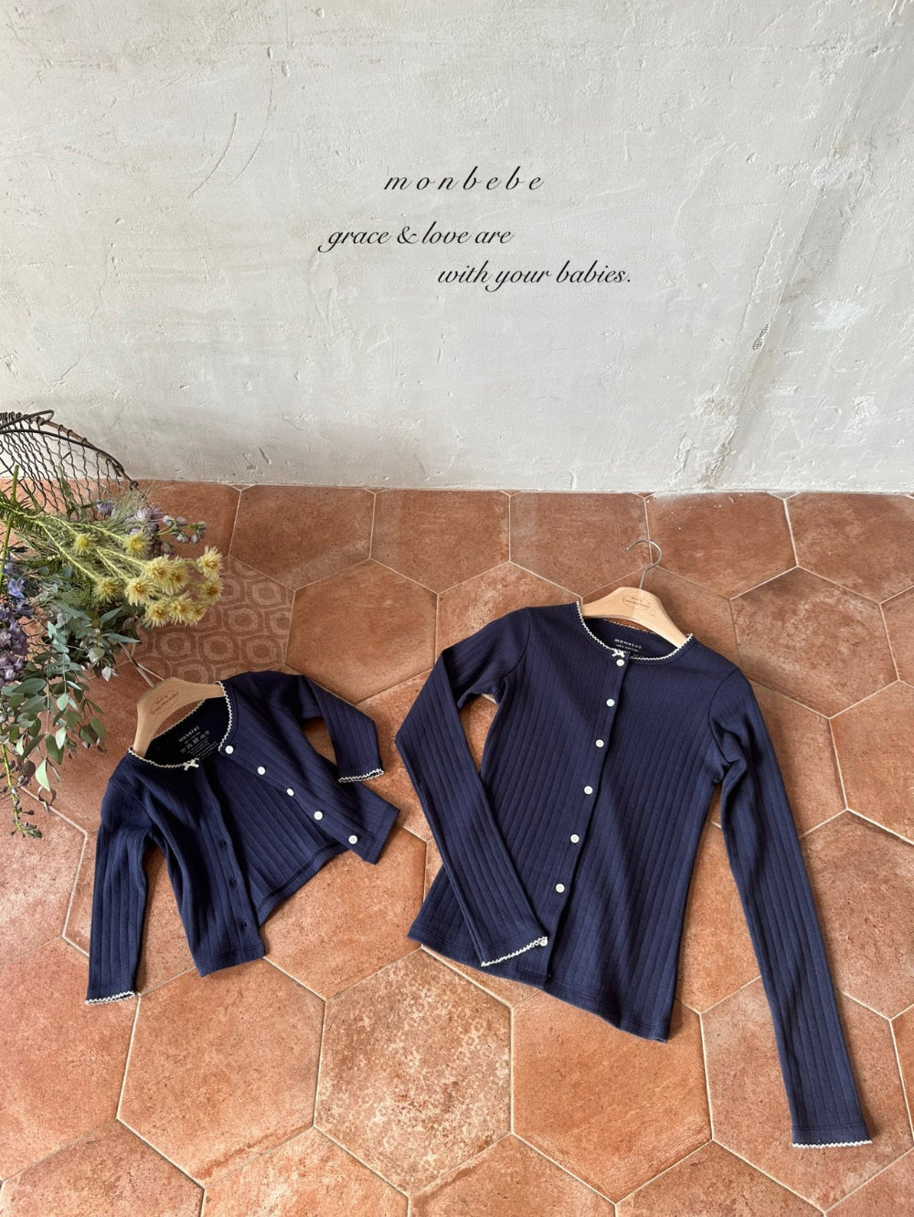 韓國童裝 25春| MB25106 MOMO KIDS CARDIGAN 親子裝