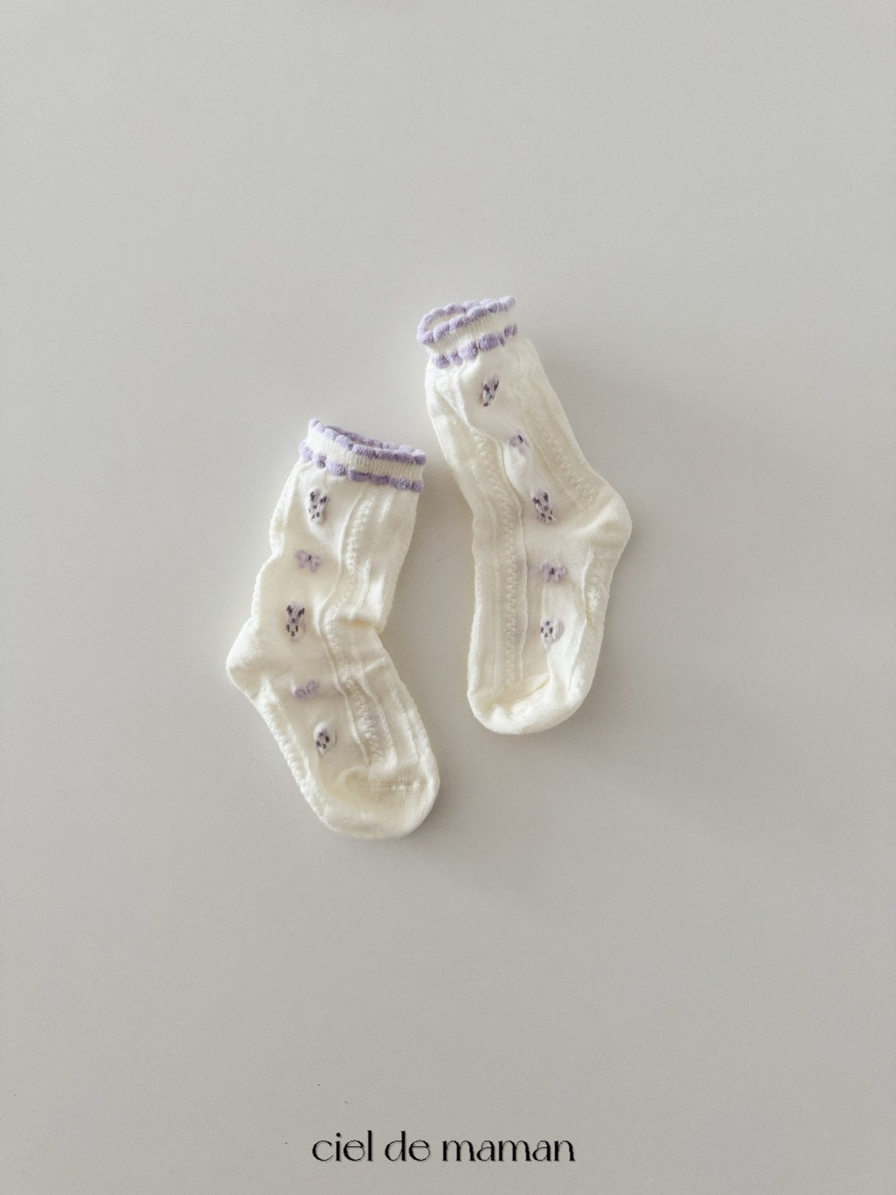 韓國童裝 25春 | CM25115 PURPLE SOCKS SET OF 3
