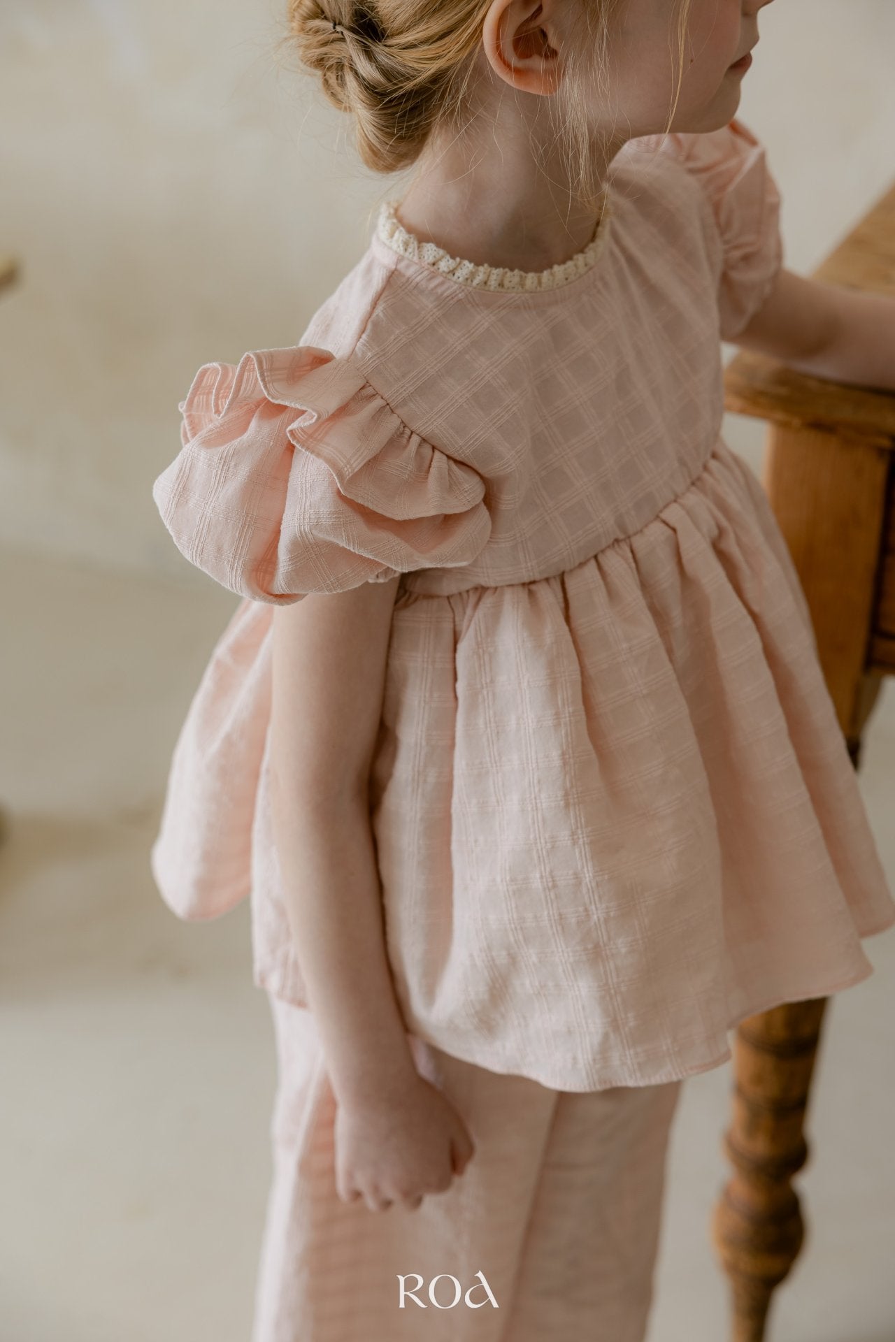 韓國童裝 25夏 | RO25201 Bell Kids Top and Bottom Set