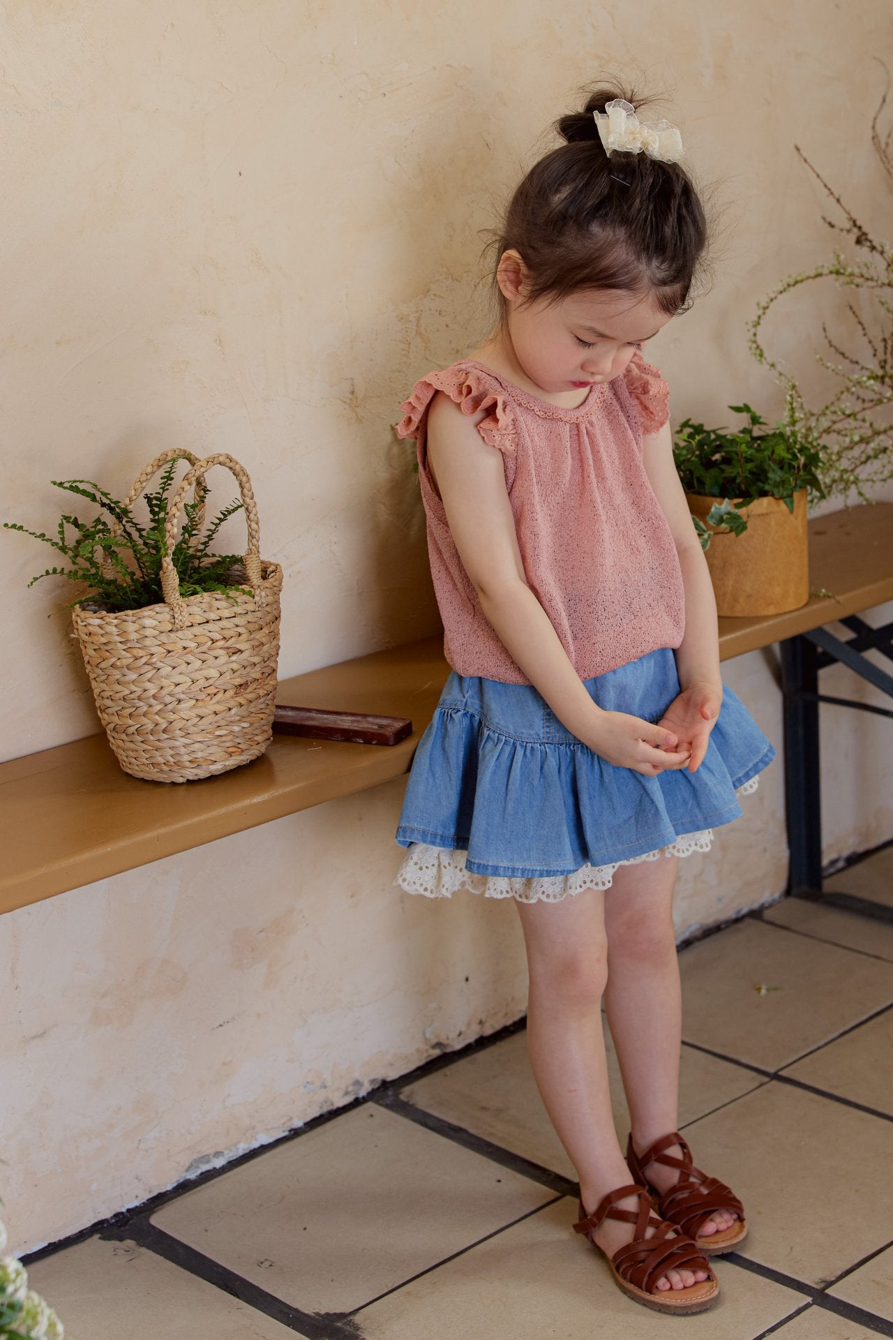 現貨▷ 韓國童裝 25夏 | FU25215 Skirt Pants (90/100)