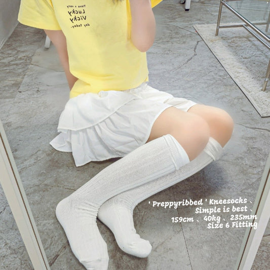 現貨▷ 韓國童裝 童襪 基本款上學襪 小白襪 (KNEE SOCKS)