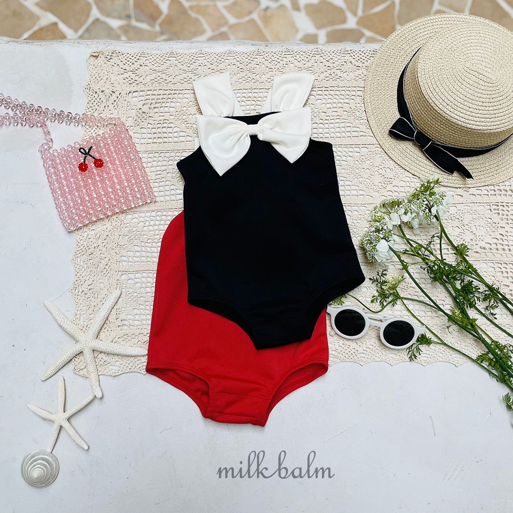 韓國童裝 25夏 | MK25204 RIBBON SWIMSUIT (BABY & KIDS)