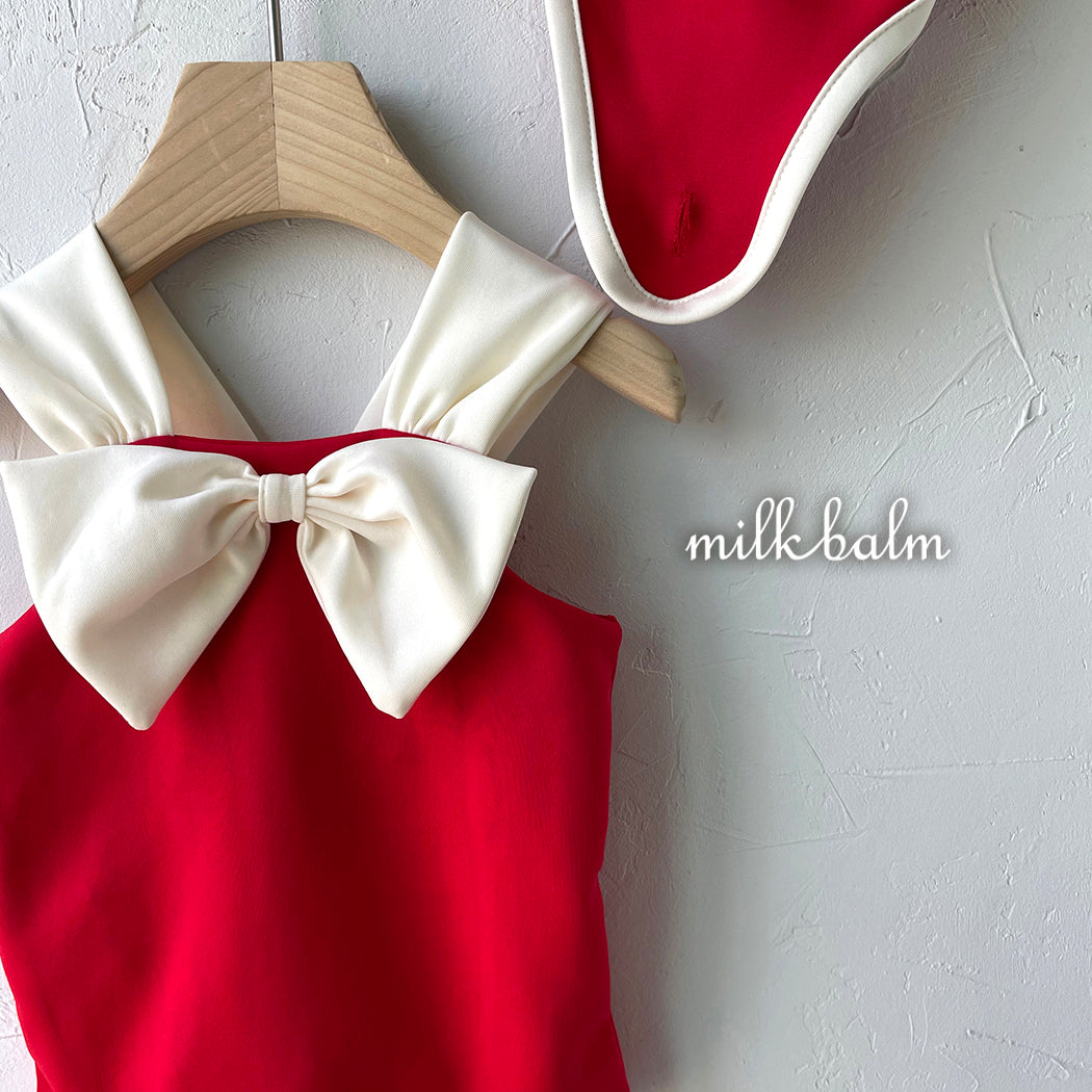韓國童裝 25夏 | MK25204 RIBBON SWIMSUIT (BABY & KIDS)