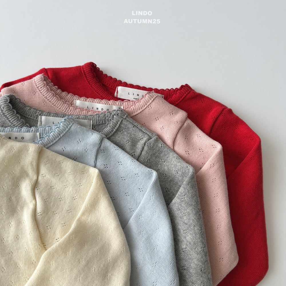 韓國童裝 25秋 | LD25312 Eyelet Tee