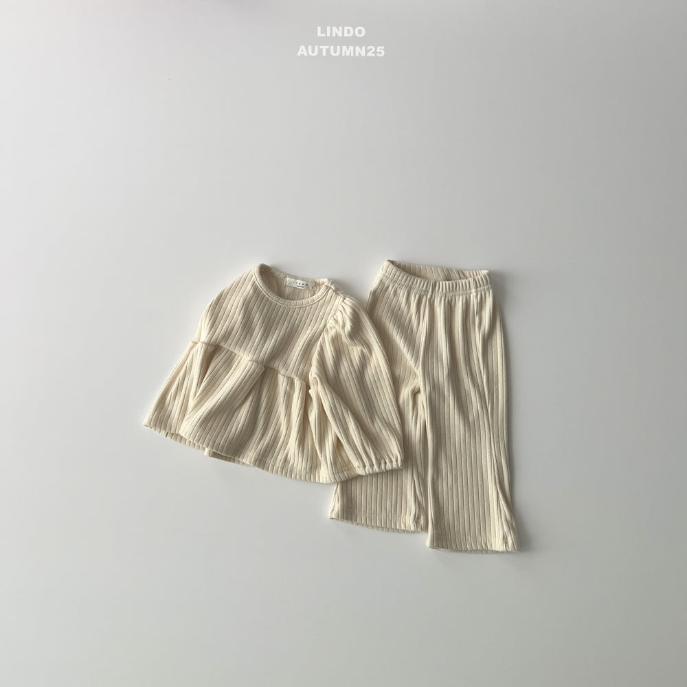 韓國童裝 25秋 | LD25303 Knit Ribbed Pants