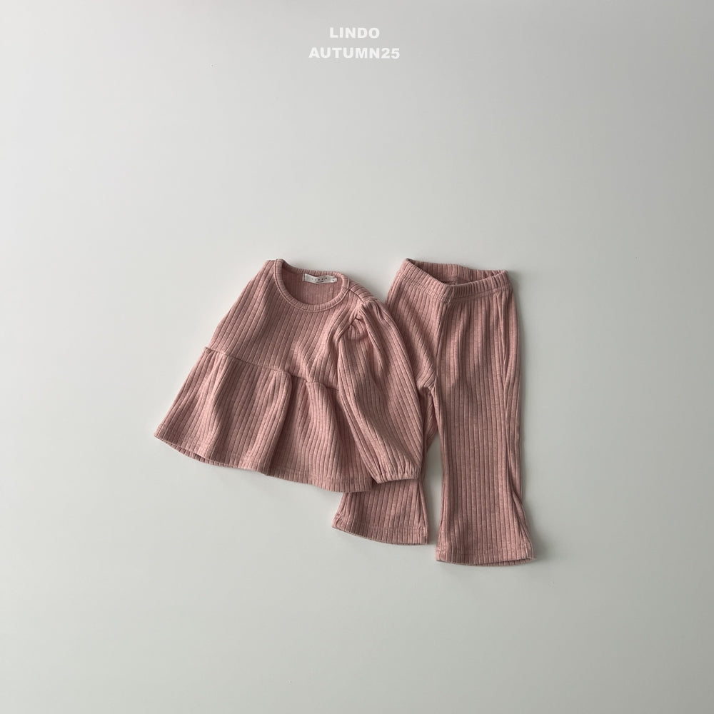 韓國童裝 25秋 | LD25303 Knit Ribbed Pants