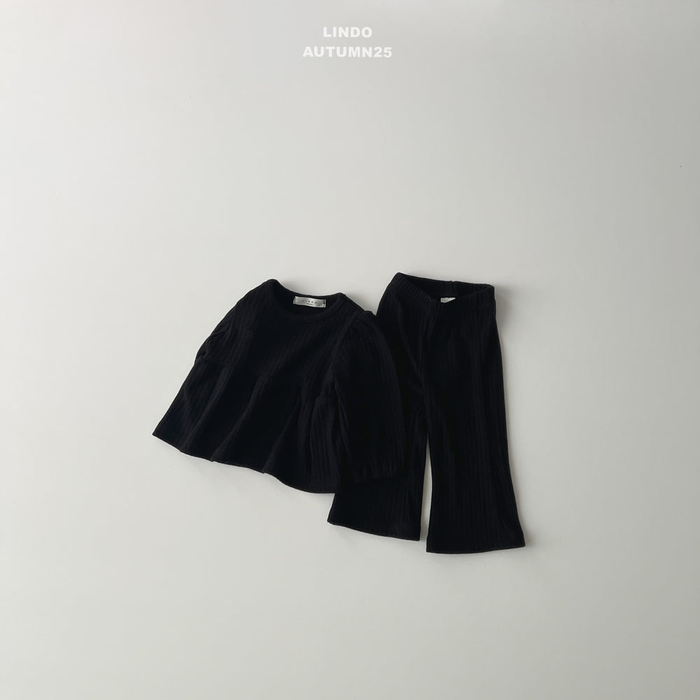 韓國童裝 25秋 | LD25303 Knit Ribbed Pants