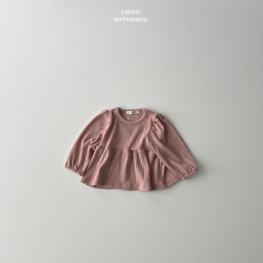 韓國童裝 25秋 | LD25304 Knit Ribbed Tee