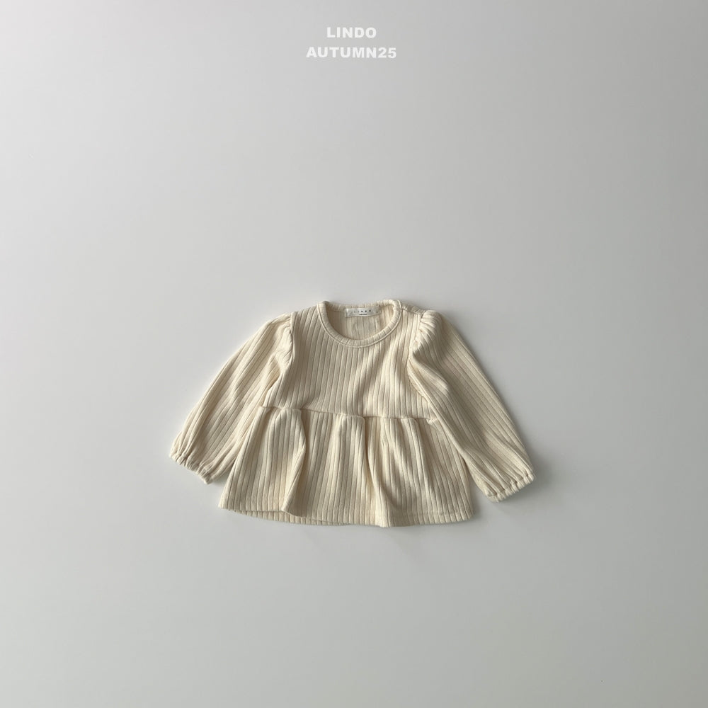 韓國童裝 25秋 | LD25304 Knit Ribbed Tee