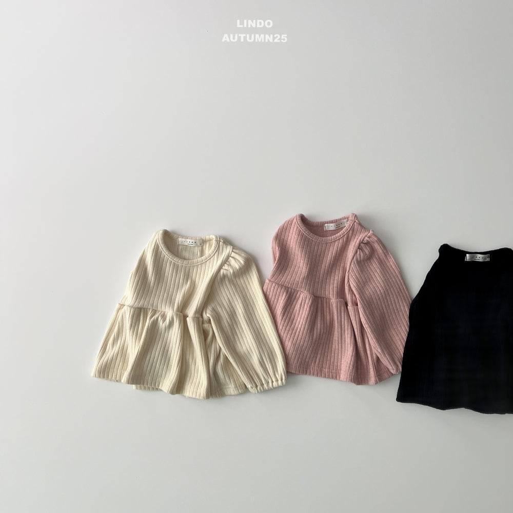 韓國童裝 25秋 | LD25304 Knit Ribbed Tee