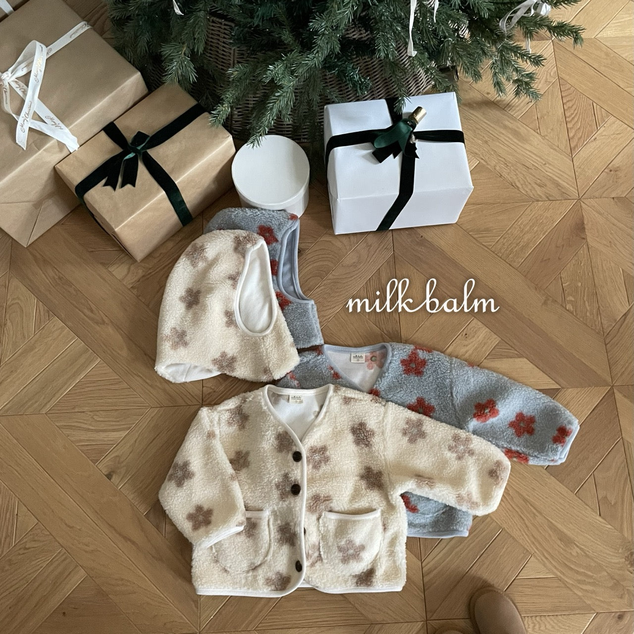 韓國童裝 25秋冬 | MK25405 Flower Jacket (帽子不連)