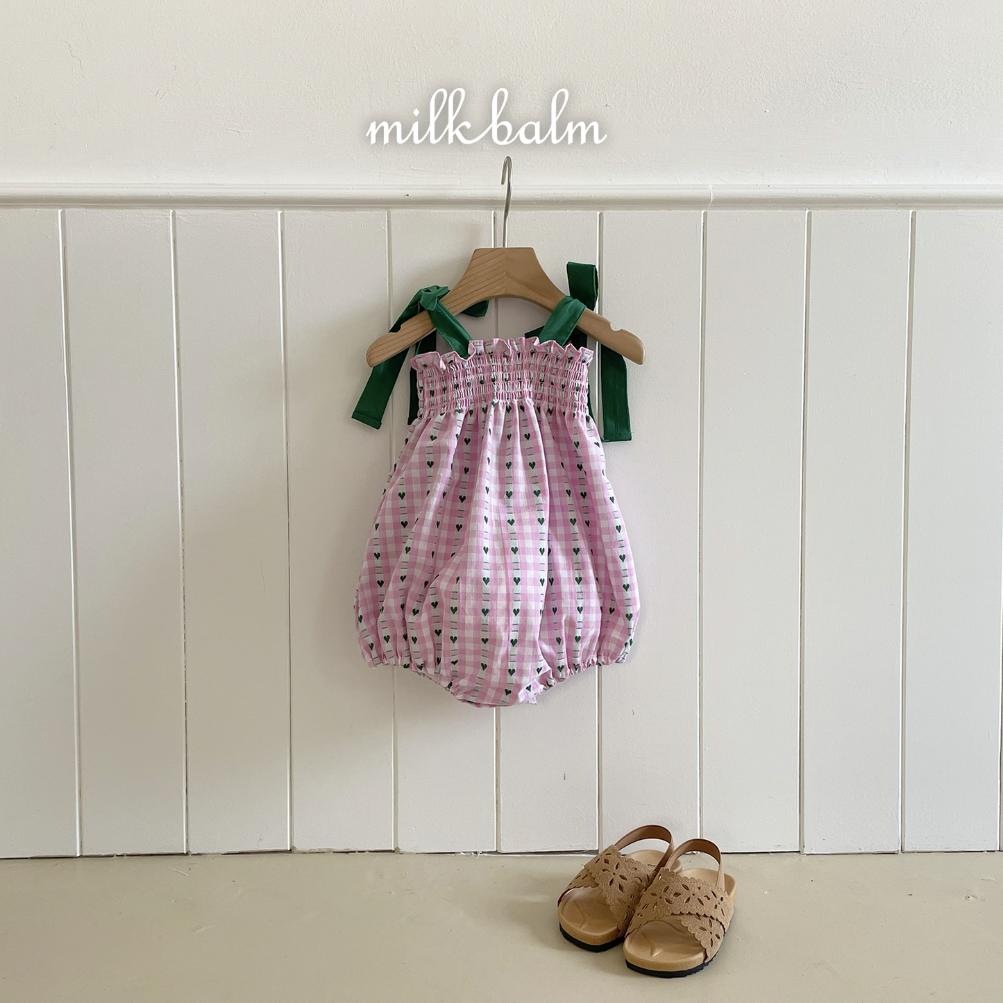韓國童裝 26夏| MK31 Coco Smocking Suit (75-90cm)
