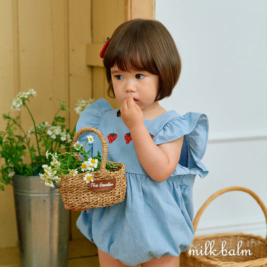 韓國童裝 26夏| MK13 Strawberry Denim Suit (75-90cm)