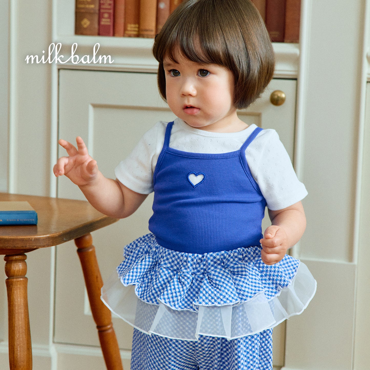 韓國童裝 26夏| MK24 Check Frill Pants (80-120cm)