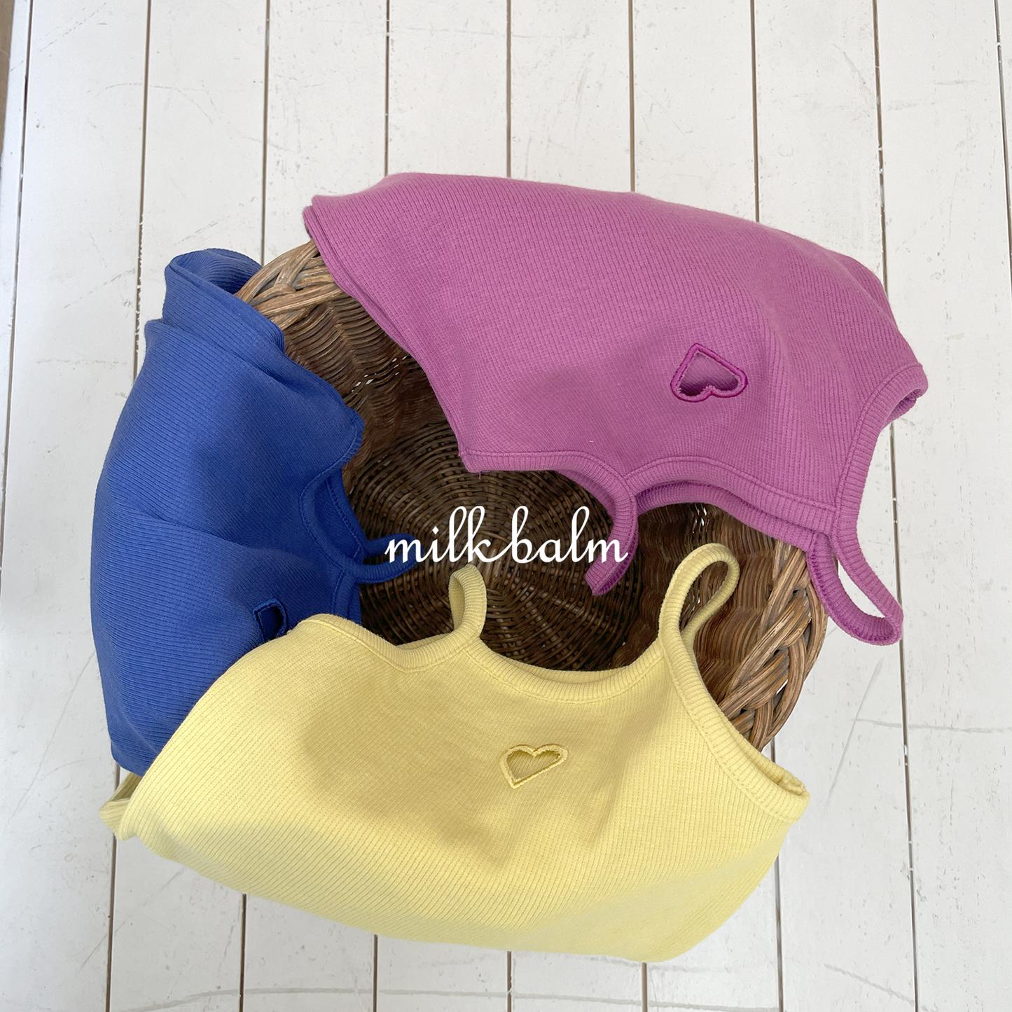 韓國童裝 26夏| MK25 Heart Ribbed Suit (75-90cm)