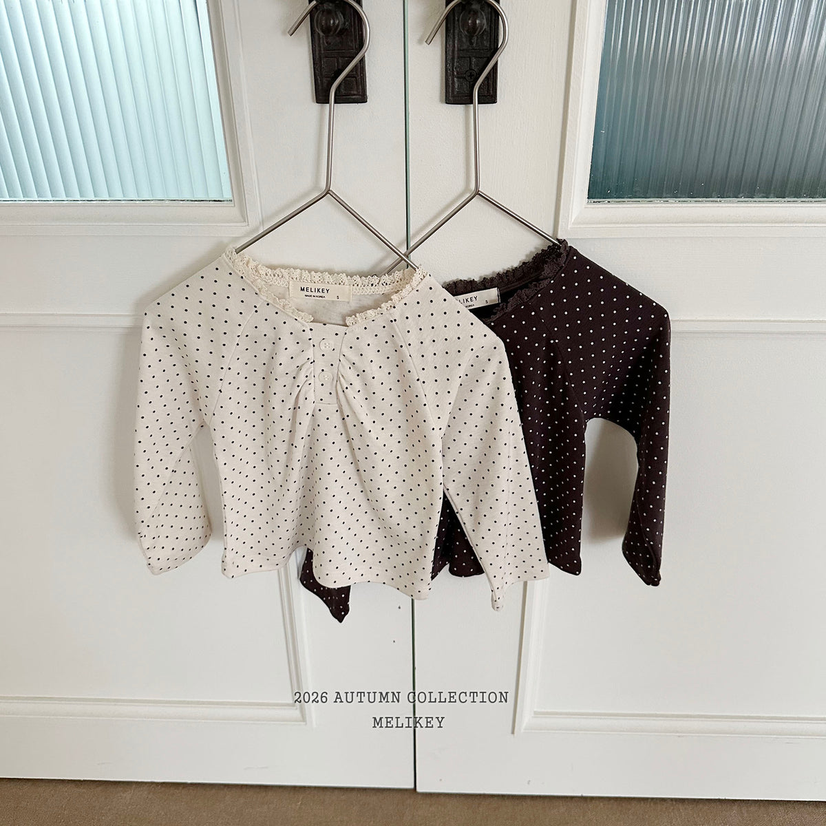 韓國童裝 26秋| ME04 Dot Shirring T-shirt 上衣 (80-140)