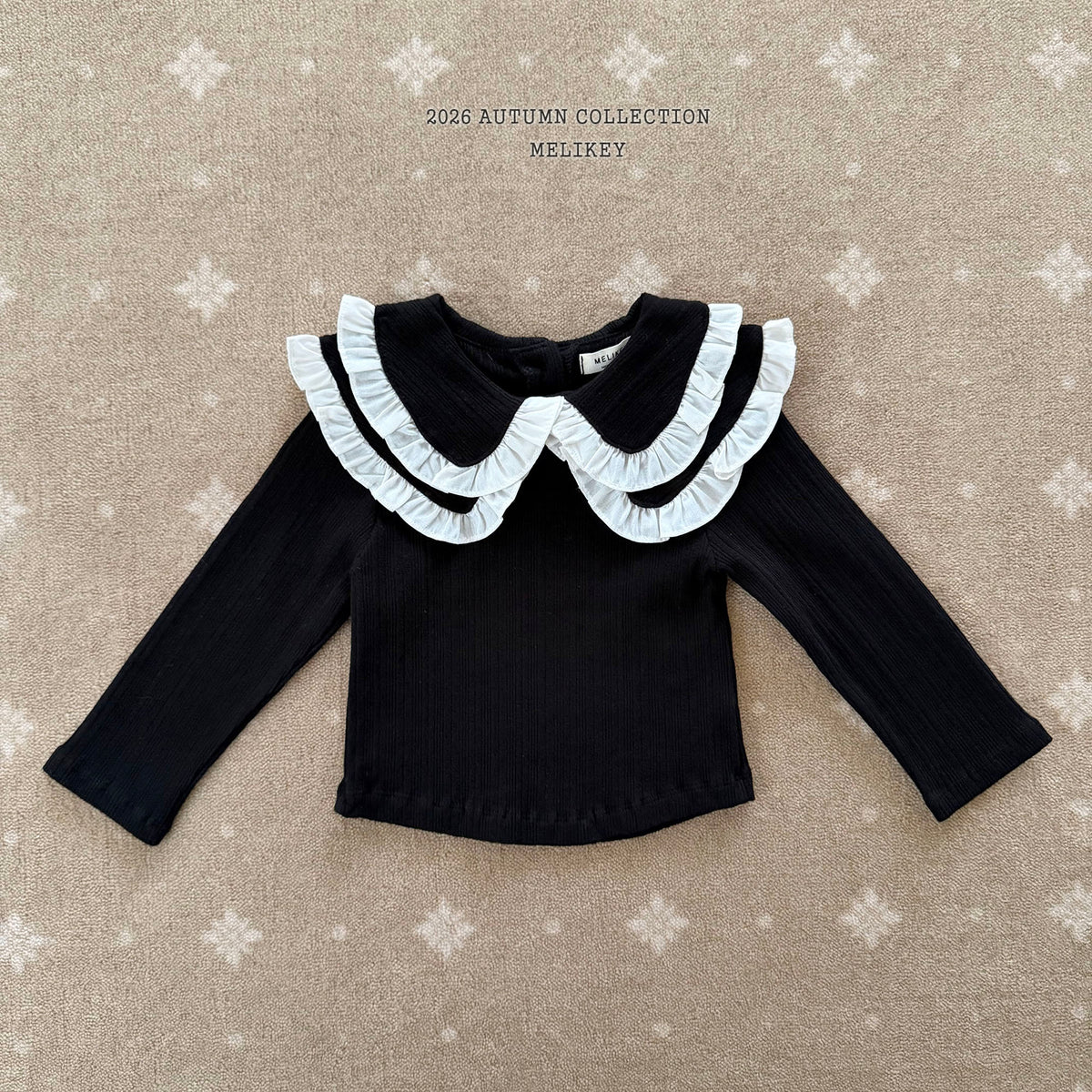 韓國童裝 26秋| ME15 Double Collar T-shirt 上衣 (80-140)