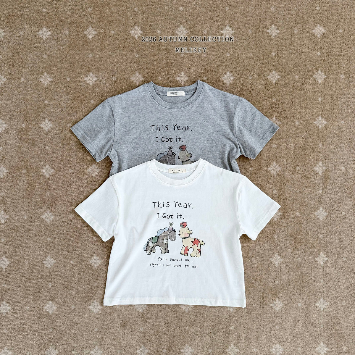 韓國童裝 26秋| ME01 Pony Short Sleeve T-shirt 上衣 (80-140)