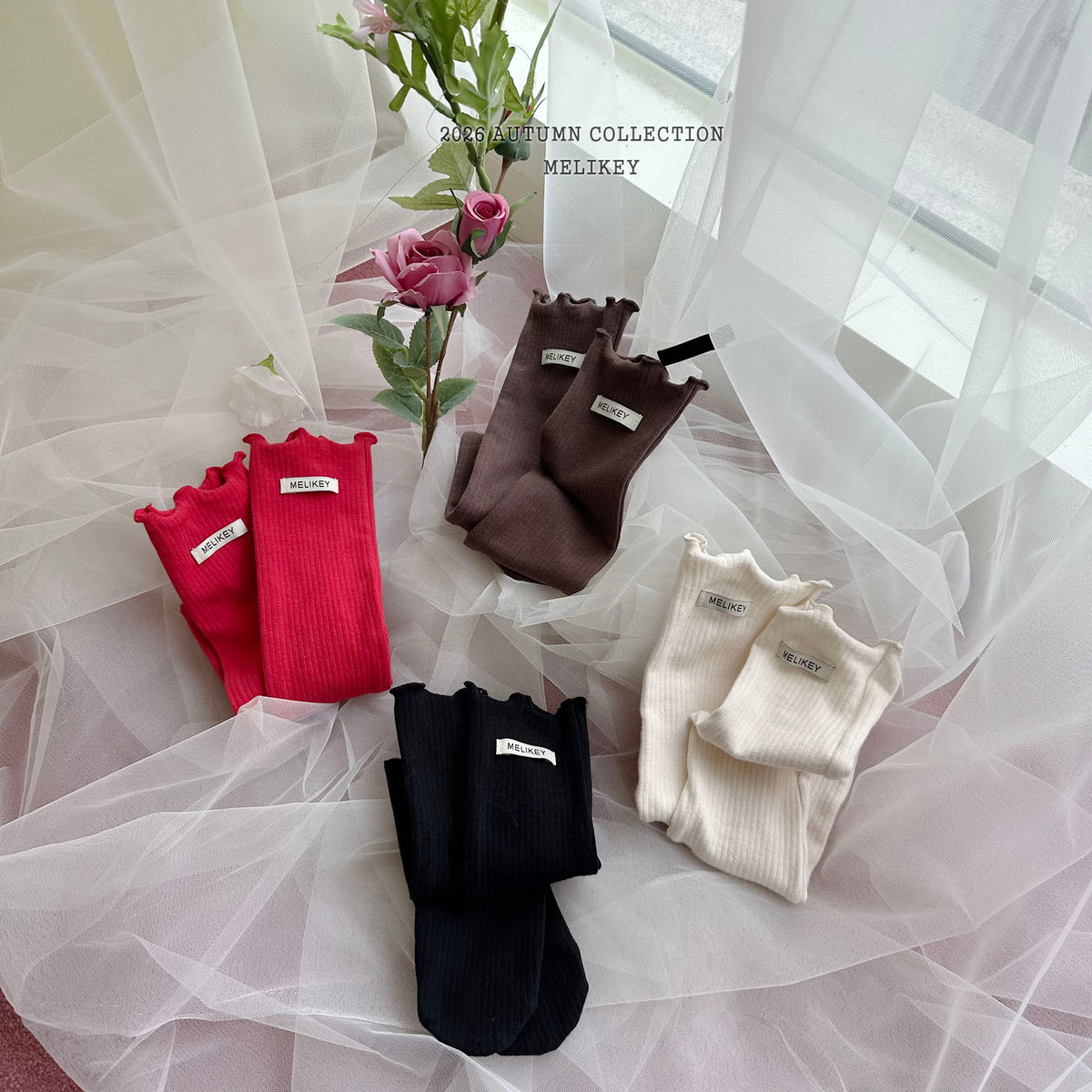 韓國童裝 26秋| ME58 Basic Ribbed Socks 短襪 (FREE)