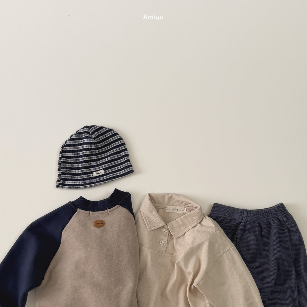 韓國童裝 26秋| AM22 Cut Collar T-shirt 上衣 (80-120)