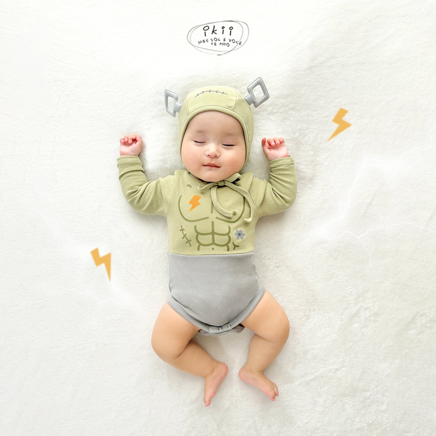 Halloween 2025 新品 科學怪人 2件套 (連身衣 + 帽子)