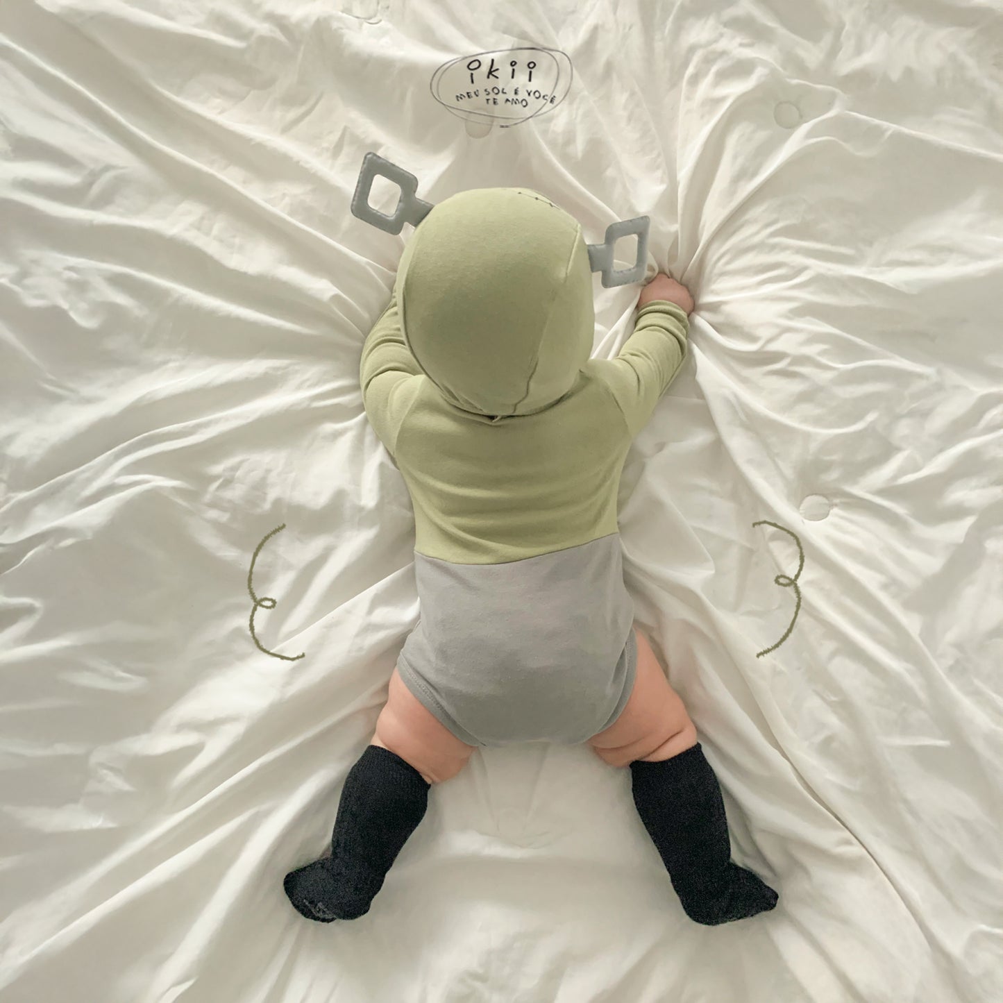 Halloween 2025 新品 科學怪人 2件套 (連身衣 + 帽子)